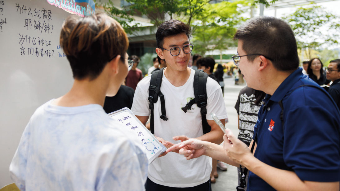 Photo at NUS mOSAic Festival booth